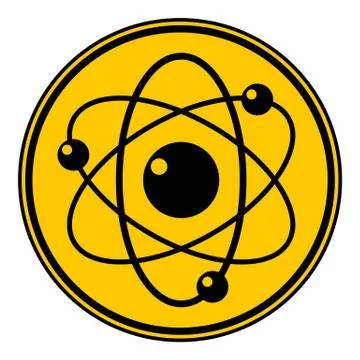 Atom button. Stock Illustration