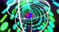 Atom chase through binary wormhole particle accelerator LHC HD Footage