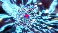 Atom chase through particle accelerator LHC wormhole HD Footage