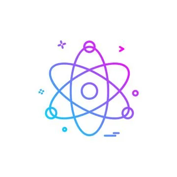 Atom chemistry physics science icon vector design Stock Illustration
