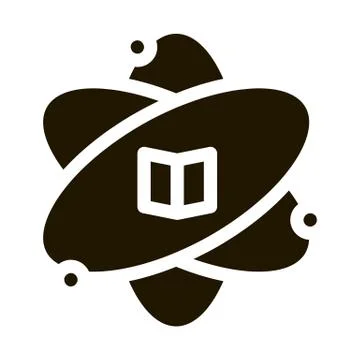 Atom Chemistry Study Icon Vector Glyph Illustration 库存插图