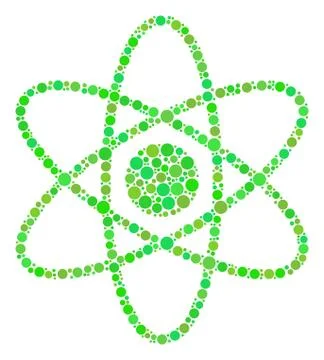 Atom Composition of Dots Illustrazione stock