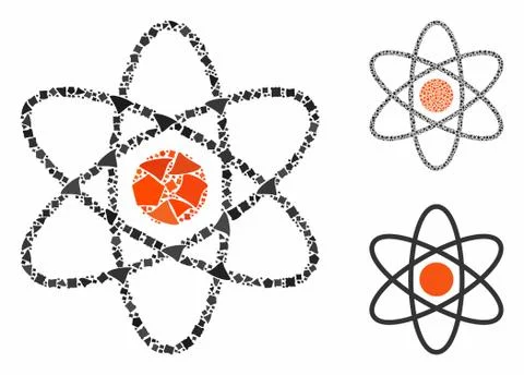 Atom Composition Icon of Bumpy Pieces Illustrazione stock