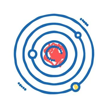 Atom core color icon vector isolated illustration イラスト素材