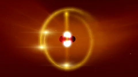 Atom core with electrons concept Stock Footage