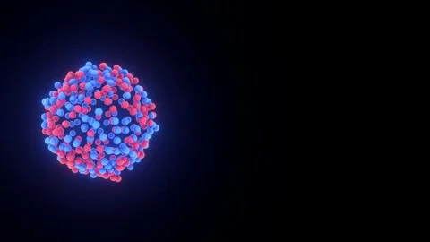 Atom Core Explosion - Nuclear Reaction Chain Starter 2 Stock Footage 348510586