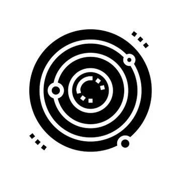 Atom core glyph icon vector illustration イラスト素材