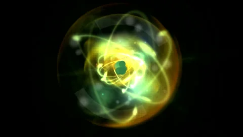 Atom. Decay reaction. Controlled reaction Stock Footage 154483529