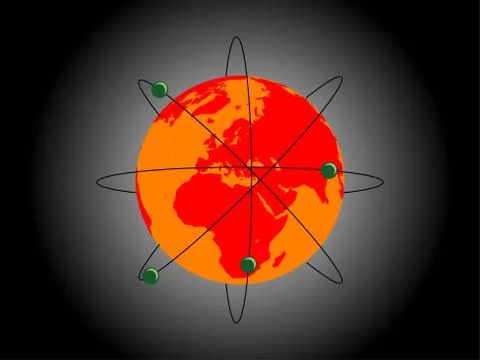 Atom earth Stock Illustration
