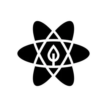 Atom ecosystem glyph icon vector illustration Stock Illustration
