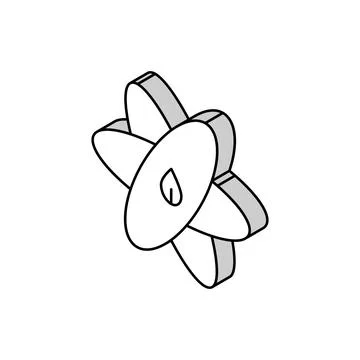 Atom ecosystem isometric icon vector illustration Stock Illustration