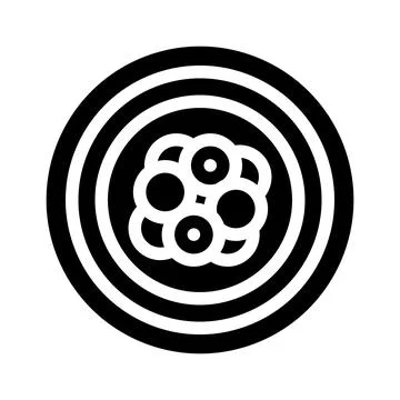 Atom electron glyph icon vector illustration Stock Illustration