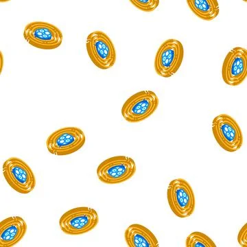 Atom electron isometric icon seamless pattern Illustrazione stock