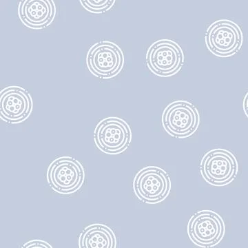 Atom electron line vector seamless pattern Stock Illustration