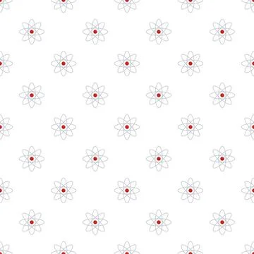 Atom electron orbital pattern creating a scientific background イラスト素材