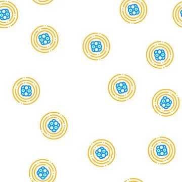 Atom electron vector seamless pattern Illustrazione stock