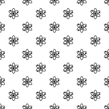 Atom with electrons pattern vector Illustrazione stock