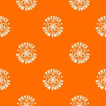 Atom energy pattern vector orange Illustrazione stock