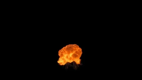 Atom Explosion V1 - Cam 3 - Side View 3 Stock Footage 73821512