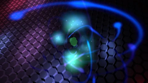 Atom. Fission reaction Stock Footage 50279762