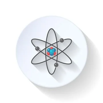 Atom flat icon Stock Illustration
