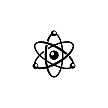 Atom Flat Vector Icon Stock Illustration