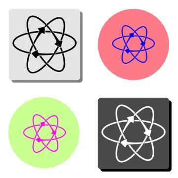 Atom. flat vector icon Stock Illustration