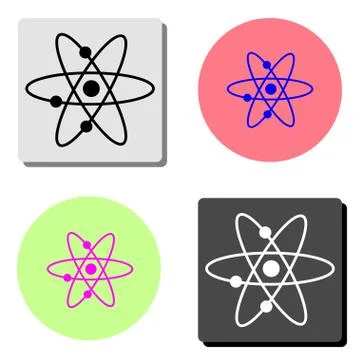 Atom. flat vector icon Stock Illustration