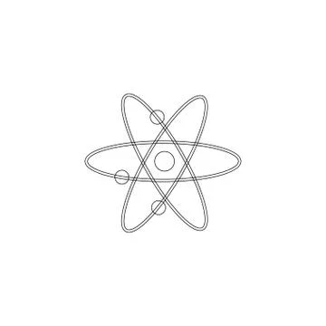 Atom. flat vector icon Stock Illustration