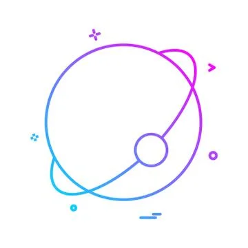 Atom globe icon vector design Stock Illustration