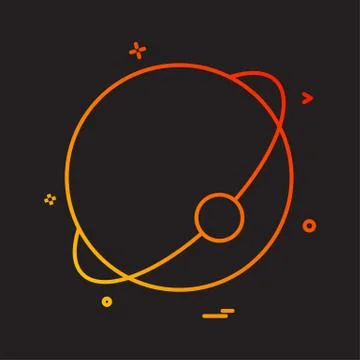 Atom globe icon vector design Stock Illustration