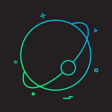 Atom globe icon vector design Illustrazione stock