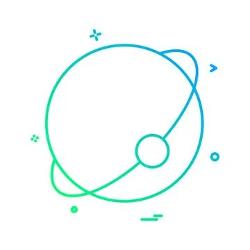 Atom globe icon vector design Stock Illustration