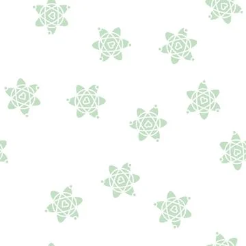 Atom with heart core glyph seamless pattern Stock Illustration
