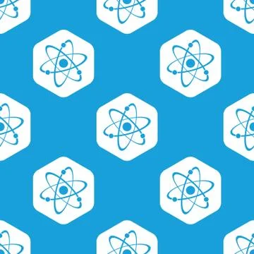 Atom hexagon pattern 스톡 일러스트
