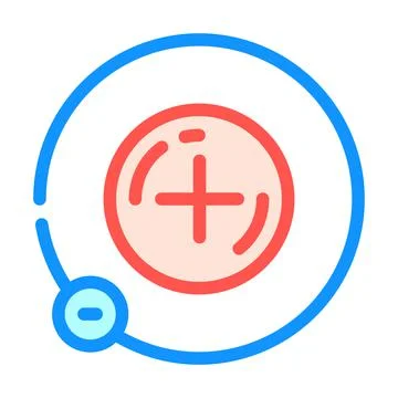 Atom hydrogen color icon vector illustration Stock Illustration