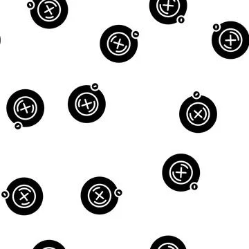 Atom hydrogen glyph vector seamless pattern Stockillustratie