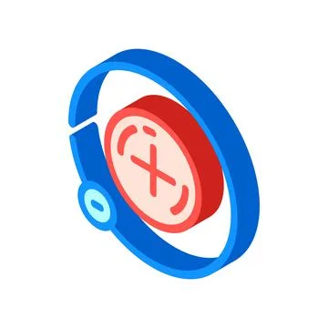 Atom hydrogen isometric icon vector illustration Illustrazione stock