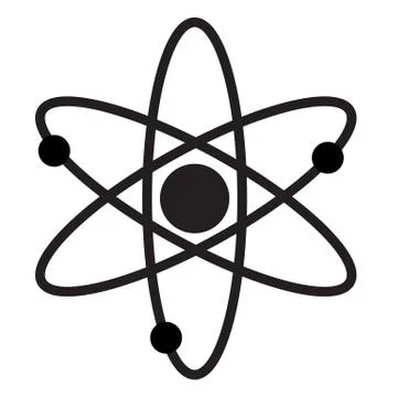 Atom icon, atom icon on white background Stock Illustration