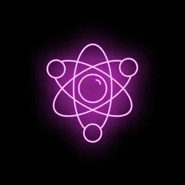 Atom icon creating science and technology concept Stock Illustration