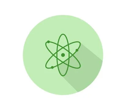 Atom icon illustrated in vector on white background atom icon illustrated ... Stock Photos