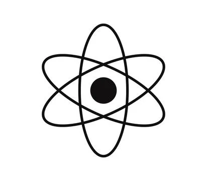 Atom icon illustrated in vector on white background atom icon illustrated ... Stock Photos