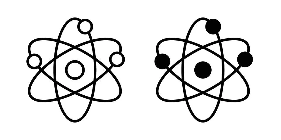 Atom icon Illustration Eps10 for web or app Ilustración de archivo