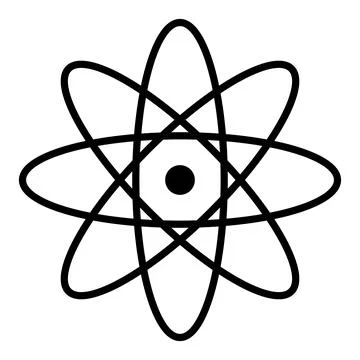 Atom icon illustrator vector. Simple atom symbol Stock Illustration