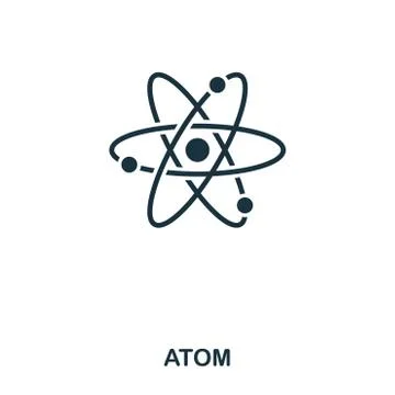 Atom icon. Line style icon design. UI. Illustration of atom icon. Pictogram Illustrazione stock