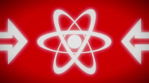 Atom icon. Looping. Video stock 59970423