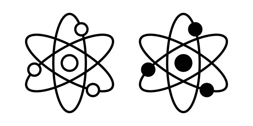 Atom icon or illustration vector symbols Ilustración de archivo