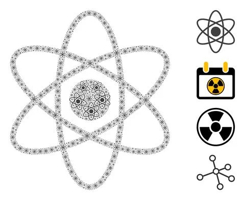 Atom Icon Recursion Composition Stockillustratie