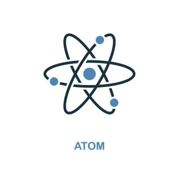 Atom icon. Simple element illustration. Atom pixel perfect icon design from Stock Illustration