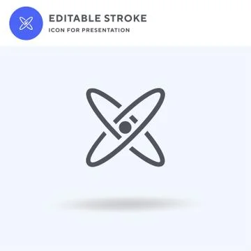 Atom icon vector, filled flat sign, solid pictogram isolated on white, logo Stock Illustration
